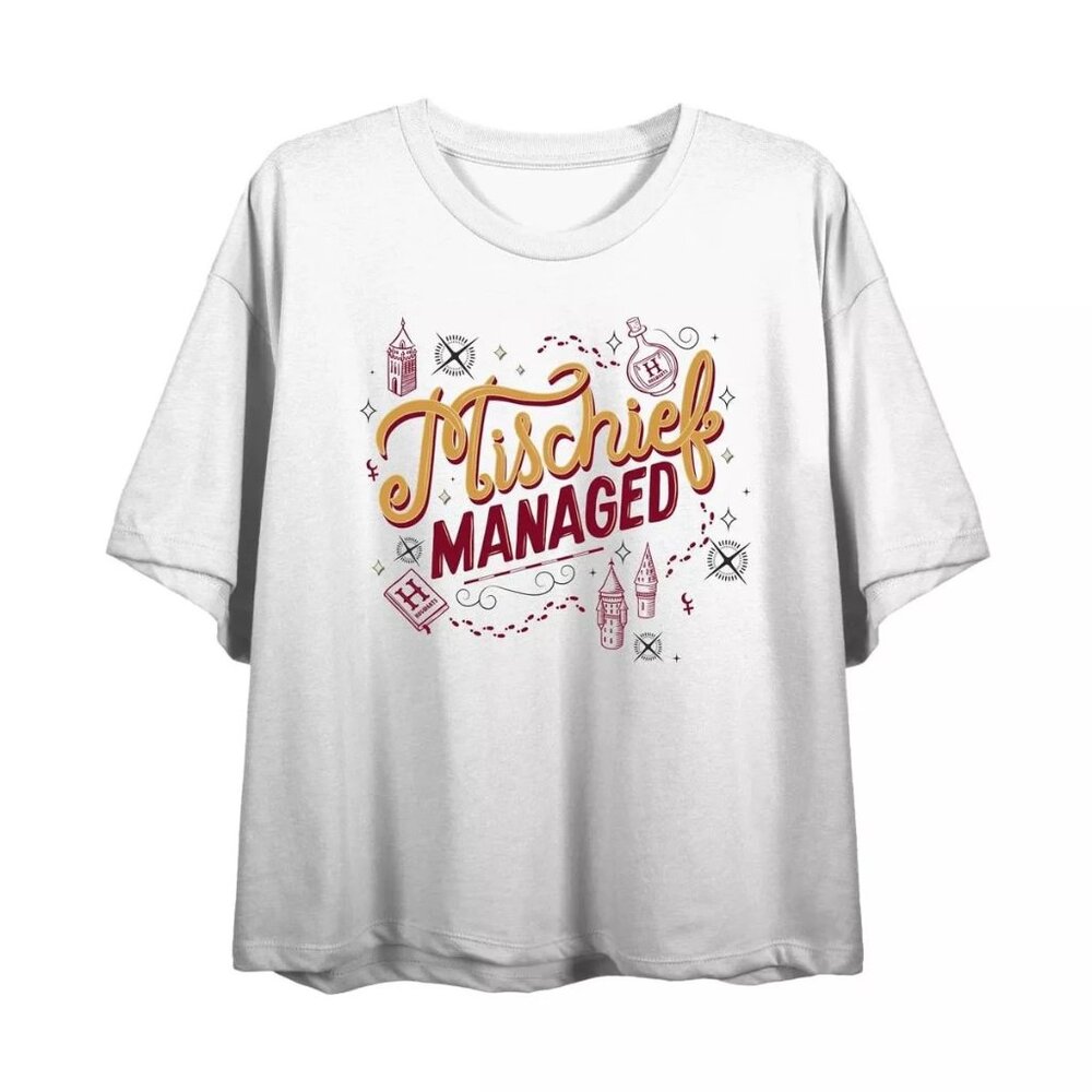 NEW-Harry Potter Mischief Managed Women's White Tshirt